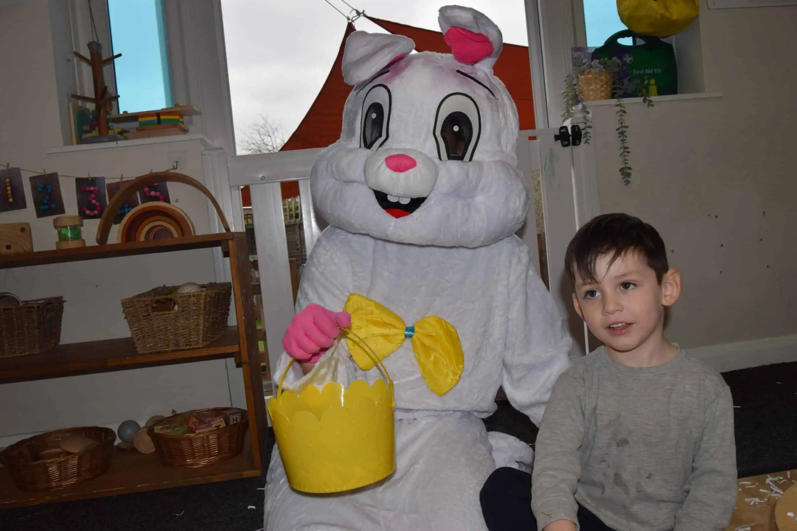 meeting the easter bunny meeting the easter bunny