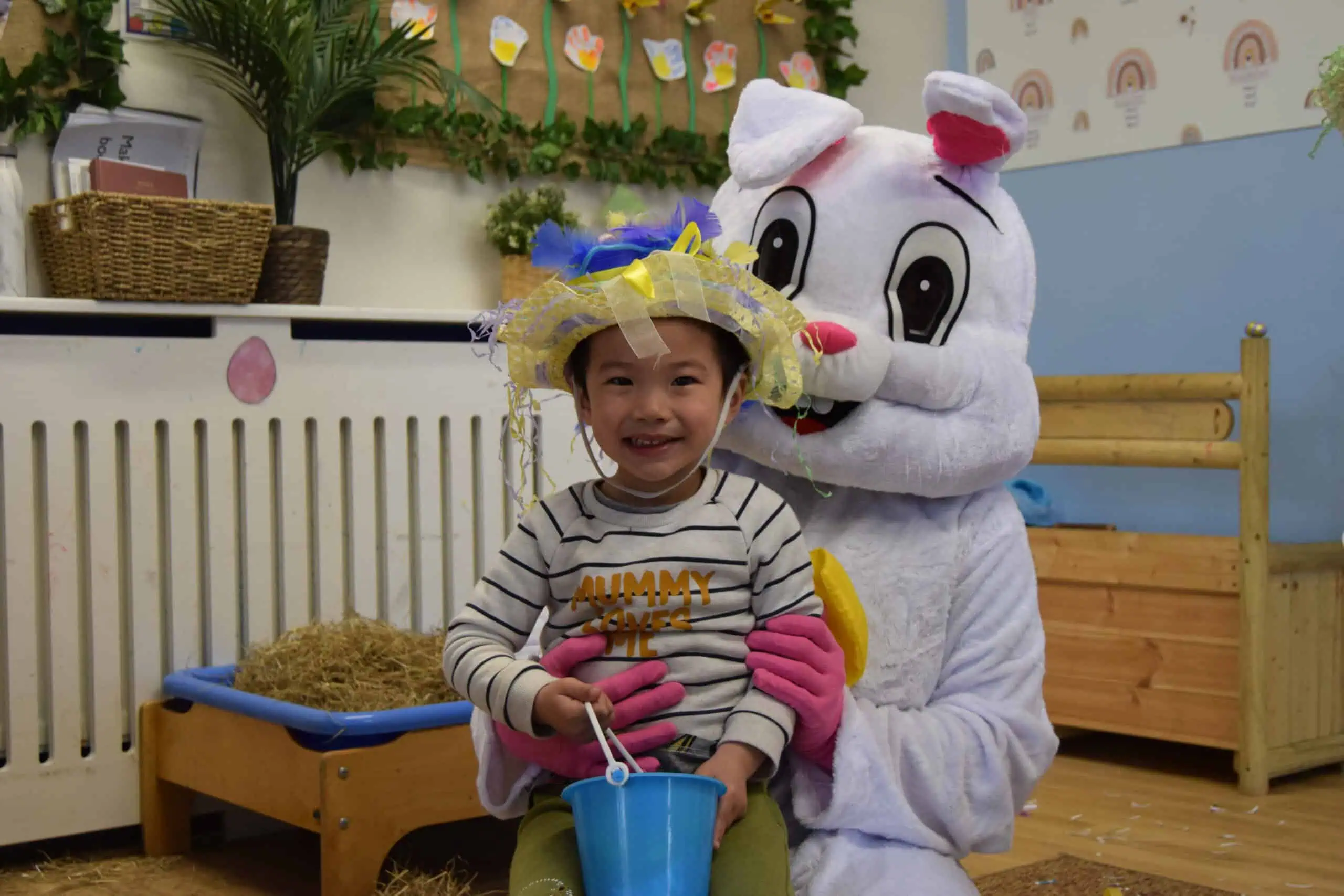 nursery child meeting the easter bunny nursery child meeting the easter bunny