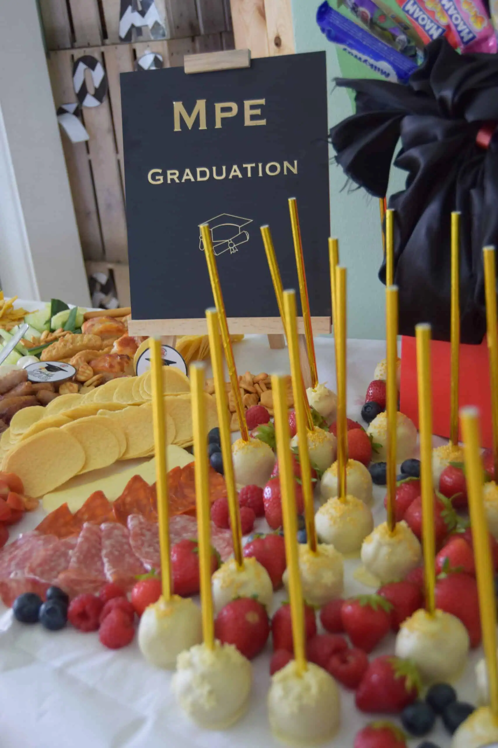 snacks ready for graduation party