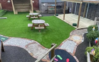 Garden space and outdoor area at our nursery in Eltham